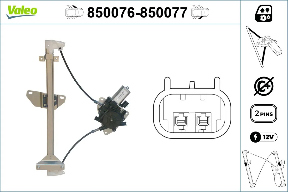 VALEO 850076 Window Regulator