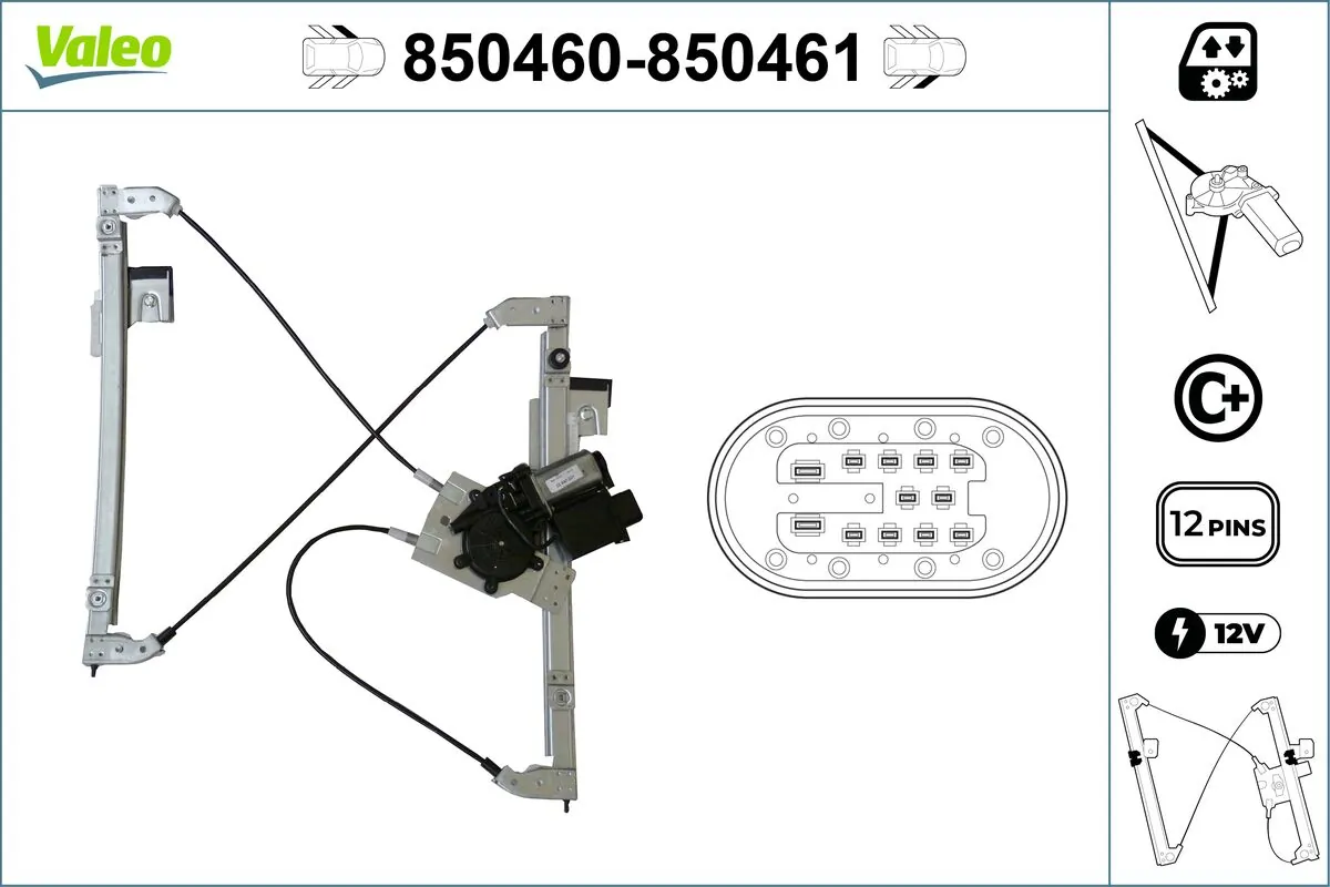 VALEO 850460 Window Regulator