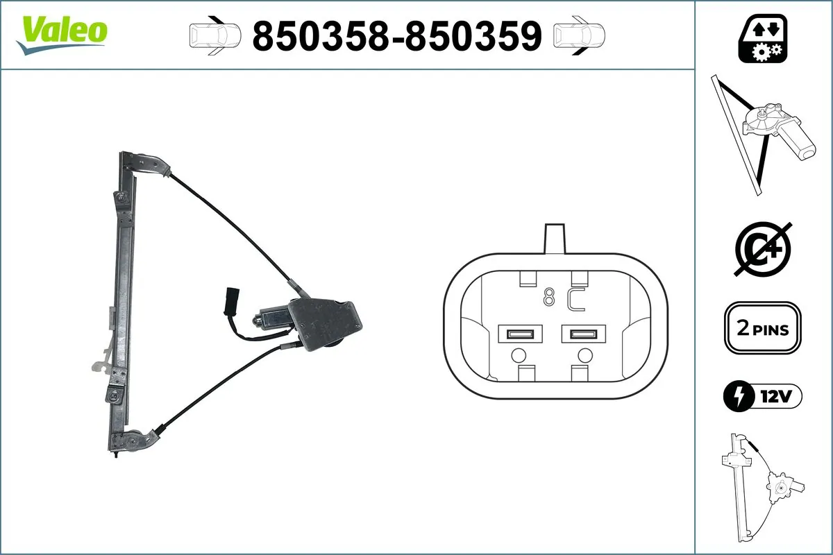 VALEO 850358 Window Regulator