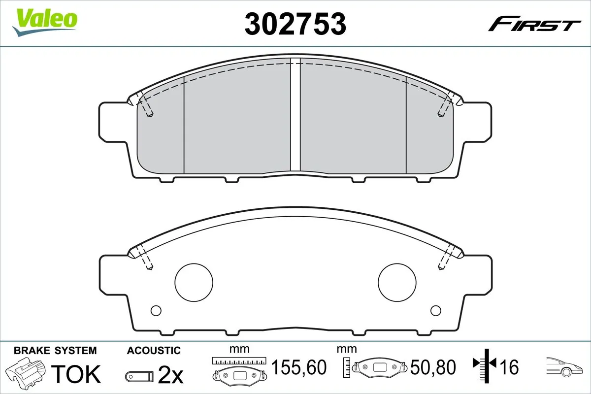 Brake Pad Set, disc brake FIRST 302753