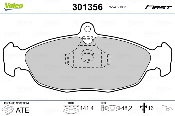 Brake Pad Set, disc brake FIRST 301356