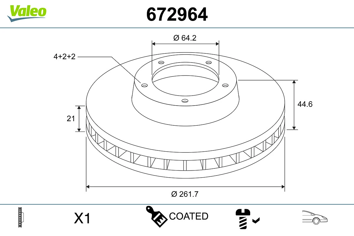 Brake Disc COATED 672964