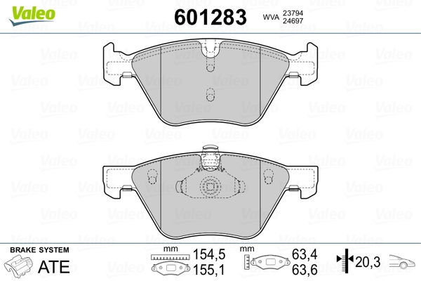 Brake Pad Set, disc brake 601283