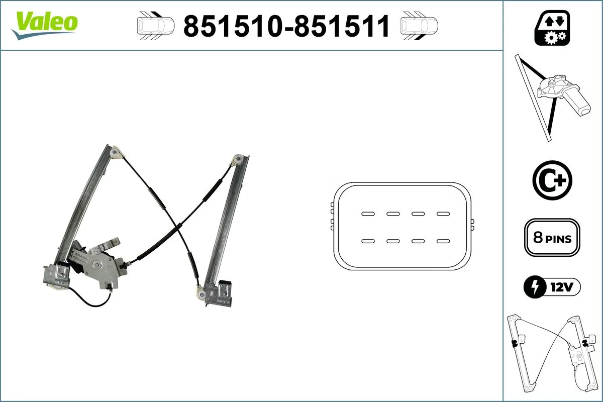 VALEO 851510 Window Regulator