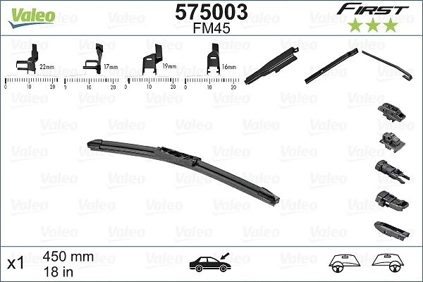 Wiper Blade FIRST MULTICONNECTION 575003
