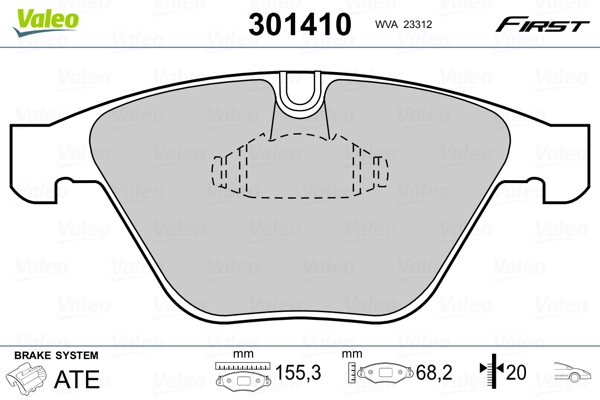 Brake Pad Set, disc brake FIRST 301410