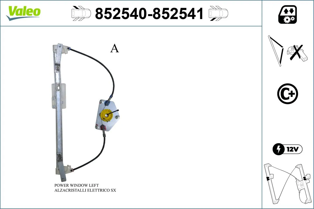 VALEO 852540 Window Regulator