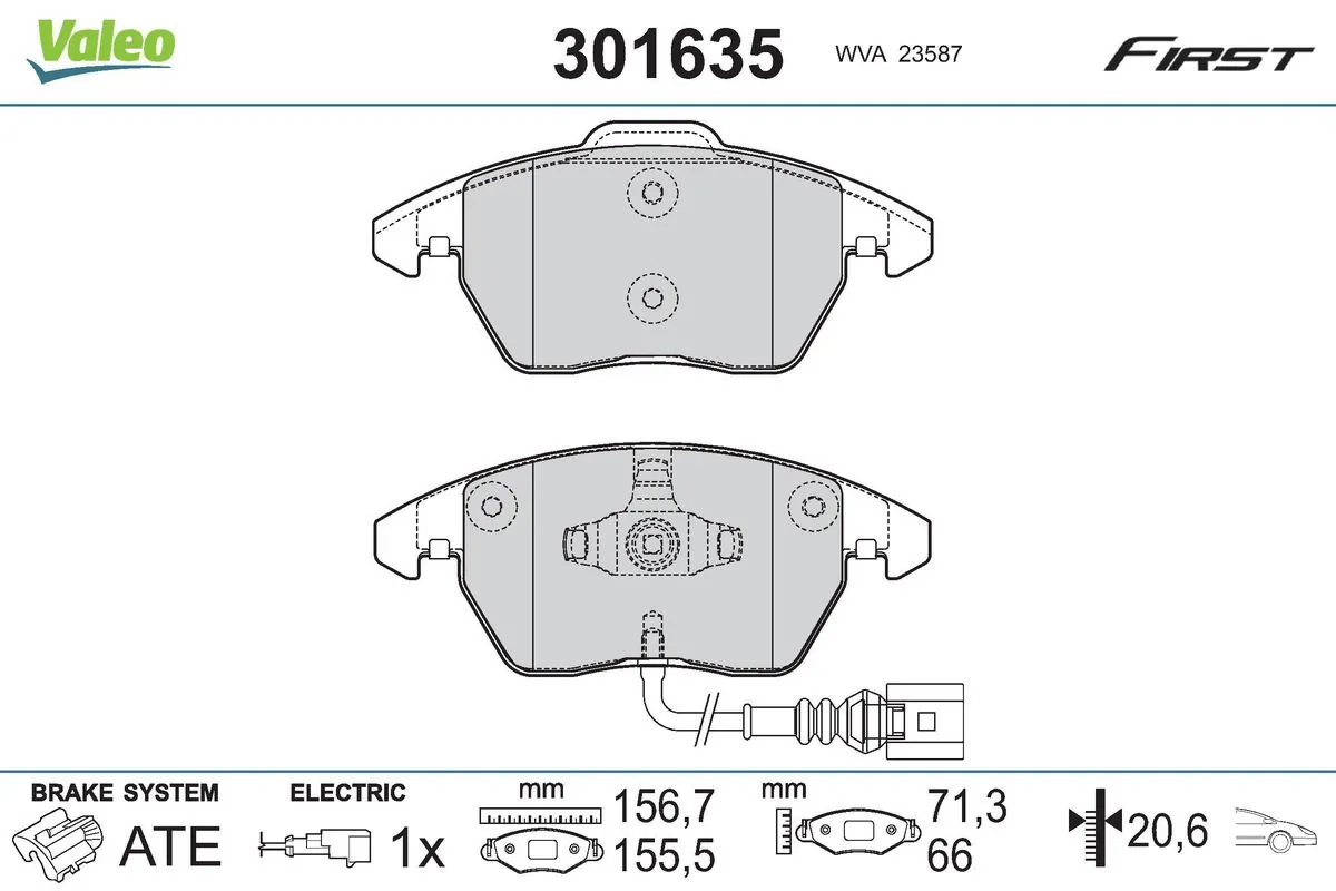Brake Pad Set, disc brake FIRST 301635