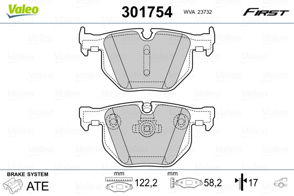 Brake Pad Set, disc brake FIRST 301754