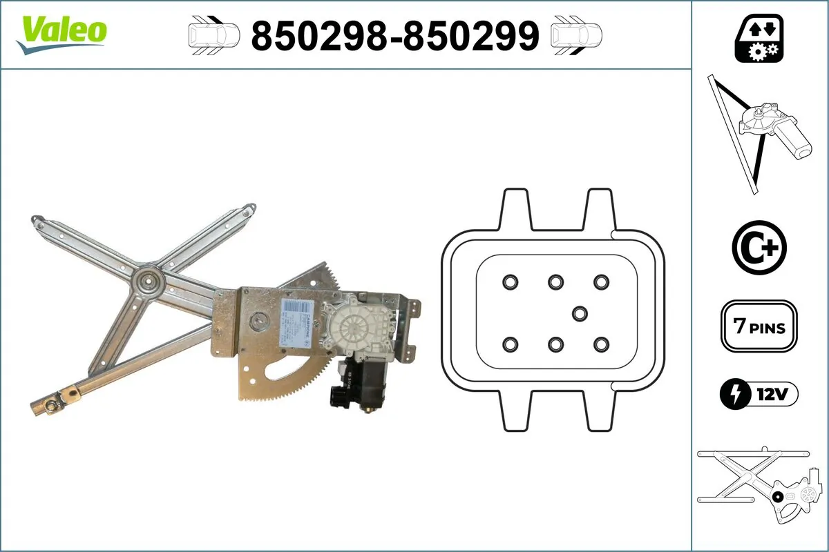 VALEO 850298 Window Regulator