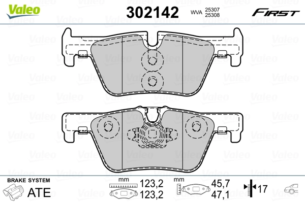 Brake Pad Set, disc brake FIRST 302142