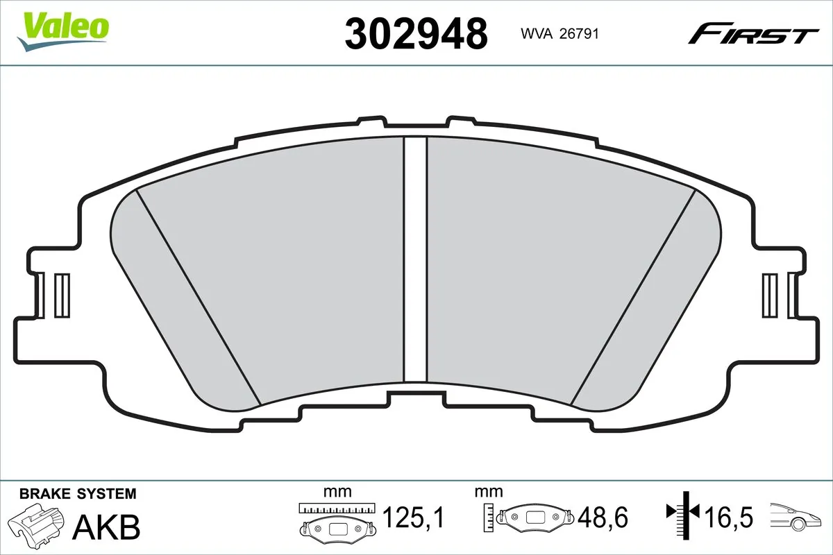 Brake Pad Set, disc brake FIRST 302948
