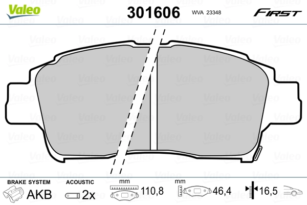 Brake Pad Set, disc brake FIRST 301606