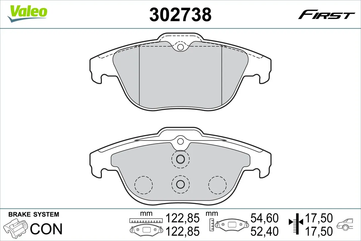 Brake Pad Set, disc brake FIRST 302738