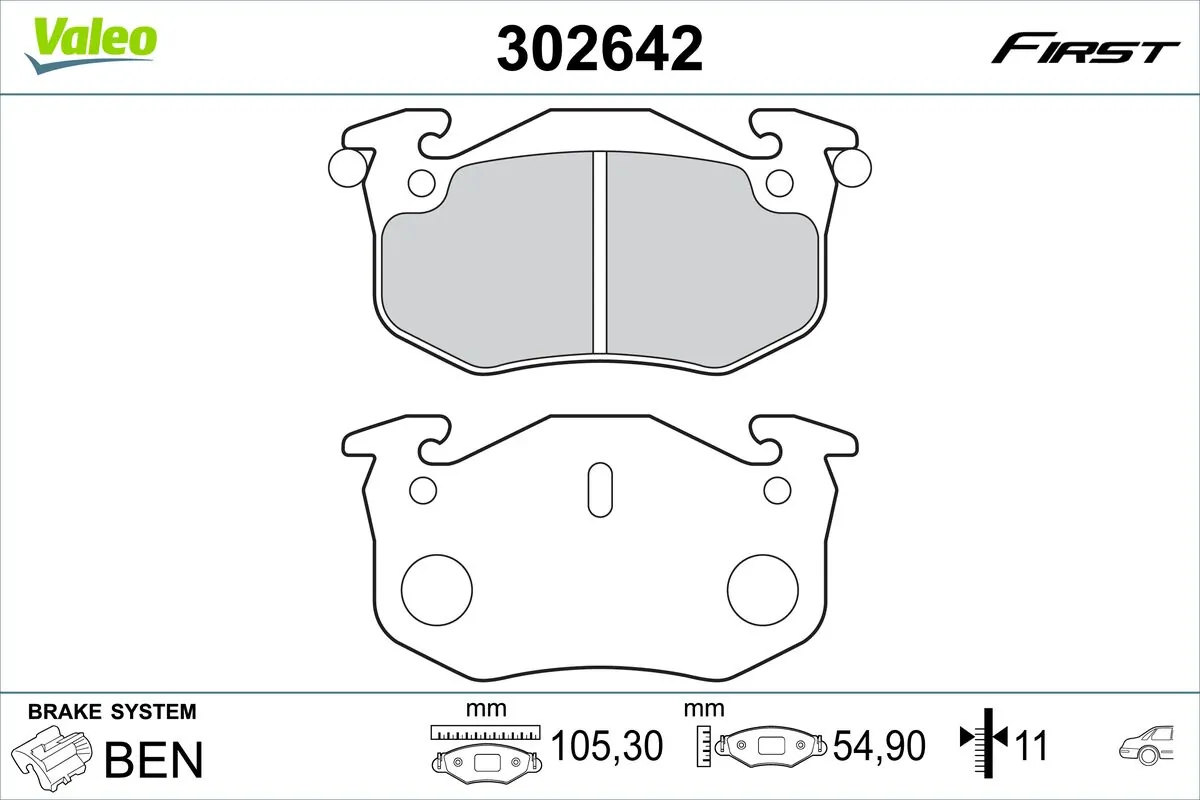 Brake Pad Set, disc brake FIRST 302642