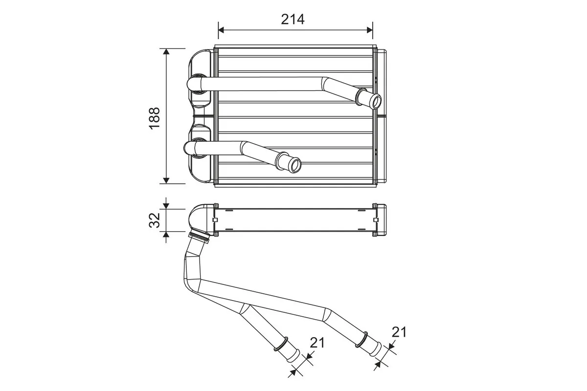 Heat Exchanger, interior heating 811598