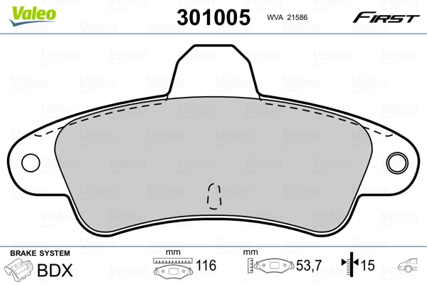 Brake Pad Set, disc brake FIRST 301005