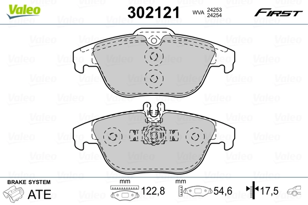 Brake Pad Set, disc brake FIRST 302121