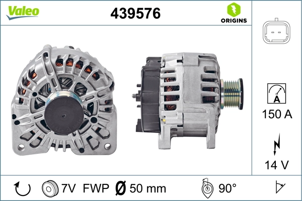 Alternator VALEO ORIGINS NEW OE TECHNOLOGY 439576