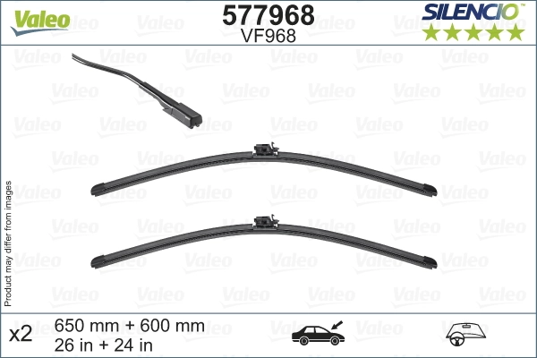 Wiper Blade SILENCIO FLAT BLADE SET 577968