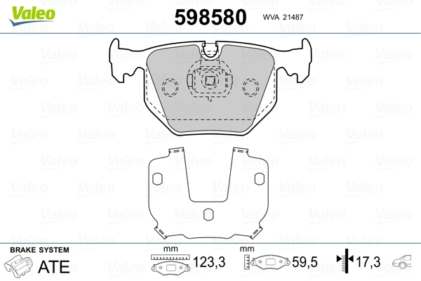 Brake Pad Set, disc brake 598580