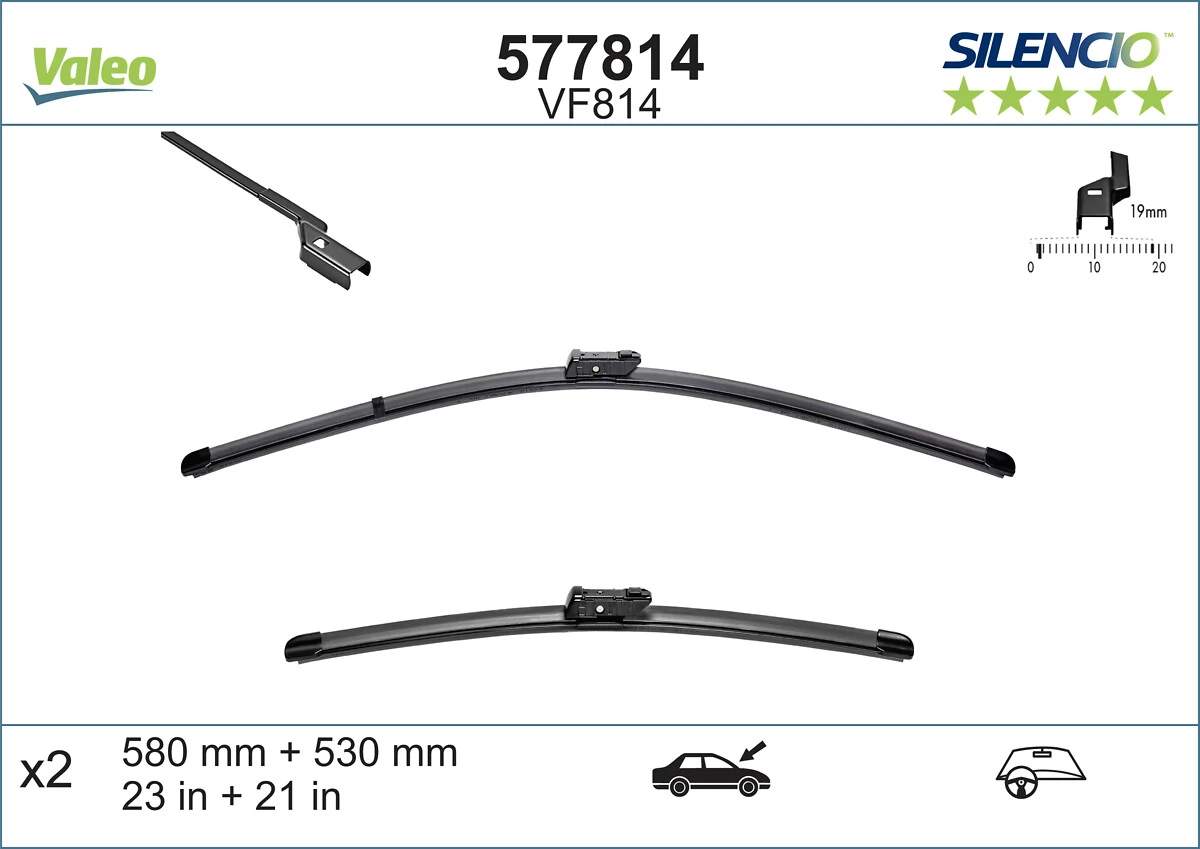Wiper Blade SILENCIO FLAT BLADE SET 577814
