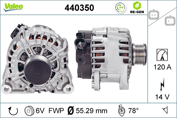 Alternator VALEO RE-GEN REMANUFACTURED 440350