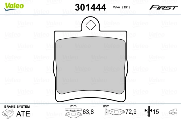 Brake Pad Set, disc brake FIRST 301444