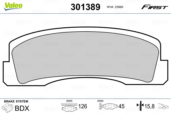 Brake Pad Set, disc brake FIRST 301389