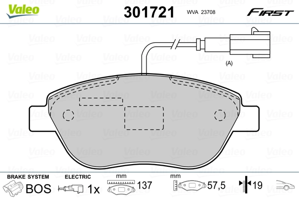 Brake Pad Set, disc brake FIRST 301721