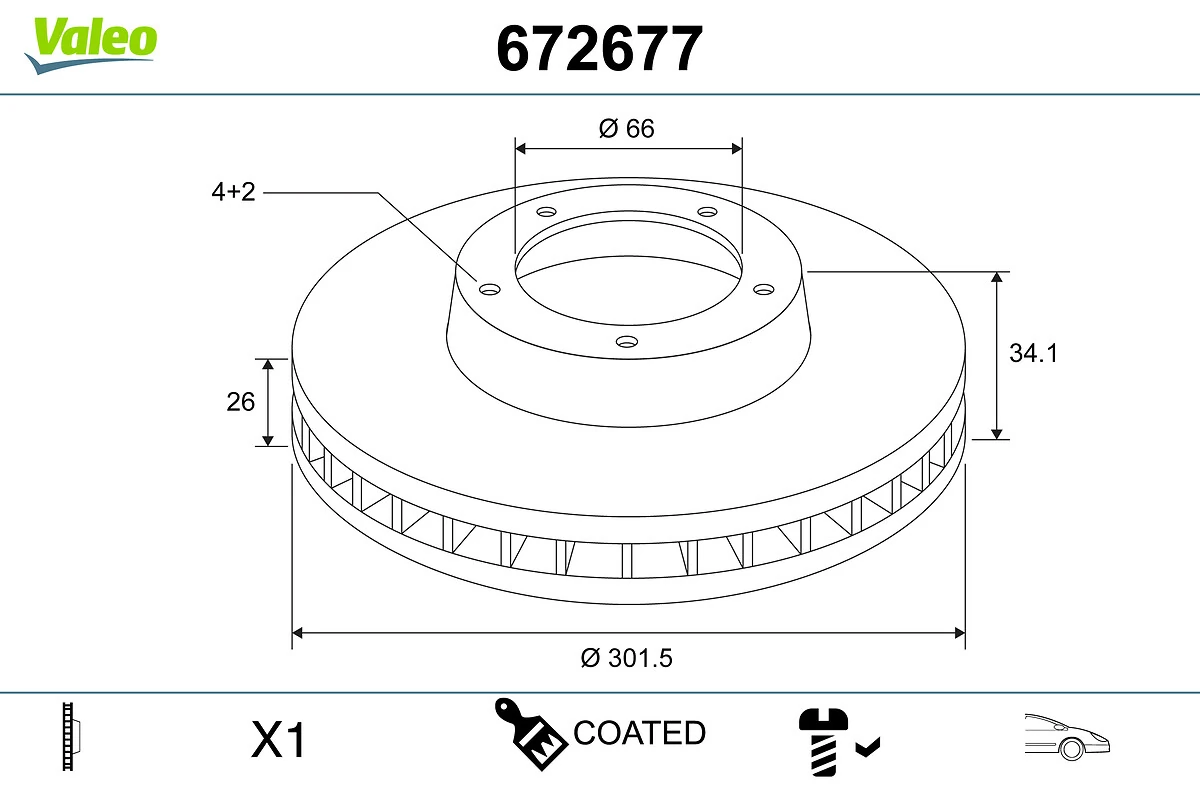 Brake Disc COATED 672677