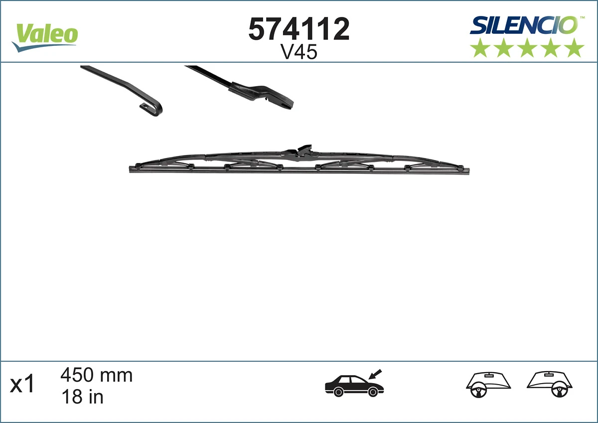 Wiper Blade SILENCIO CONVENTIONAL SINGLE 574112