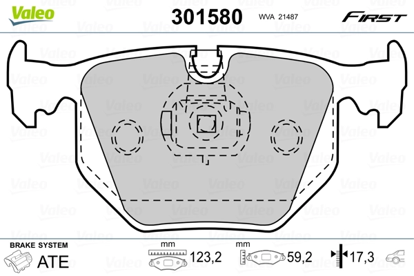 Brake Pad Set, disc brake FIRST 301580