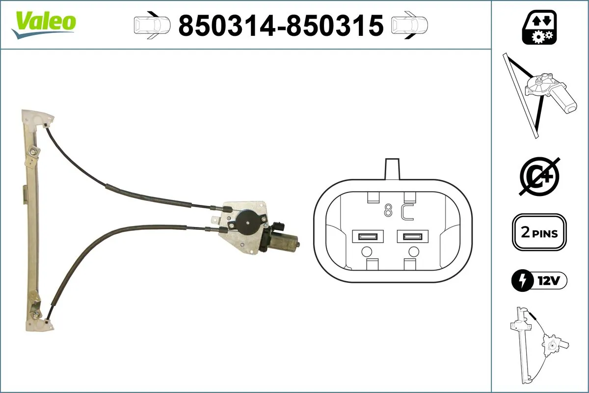 VALEO 850314 Window Regulator
