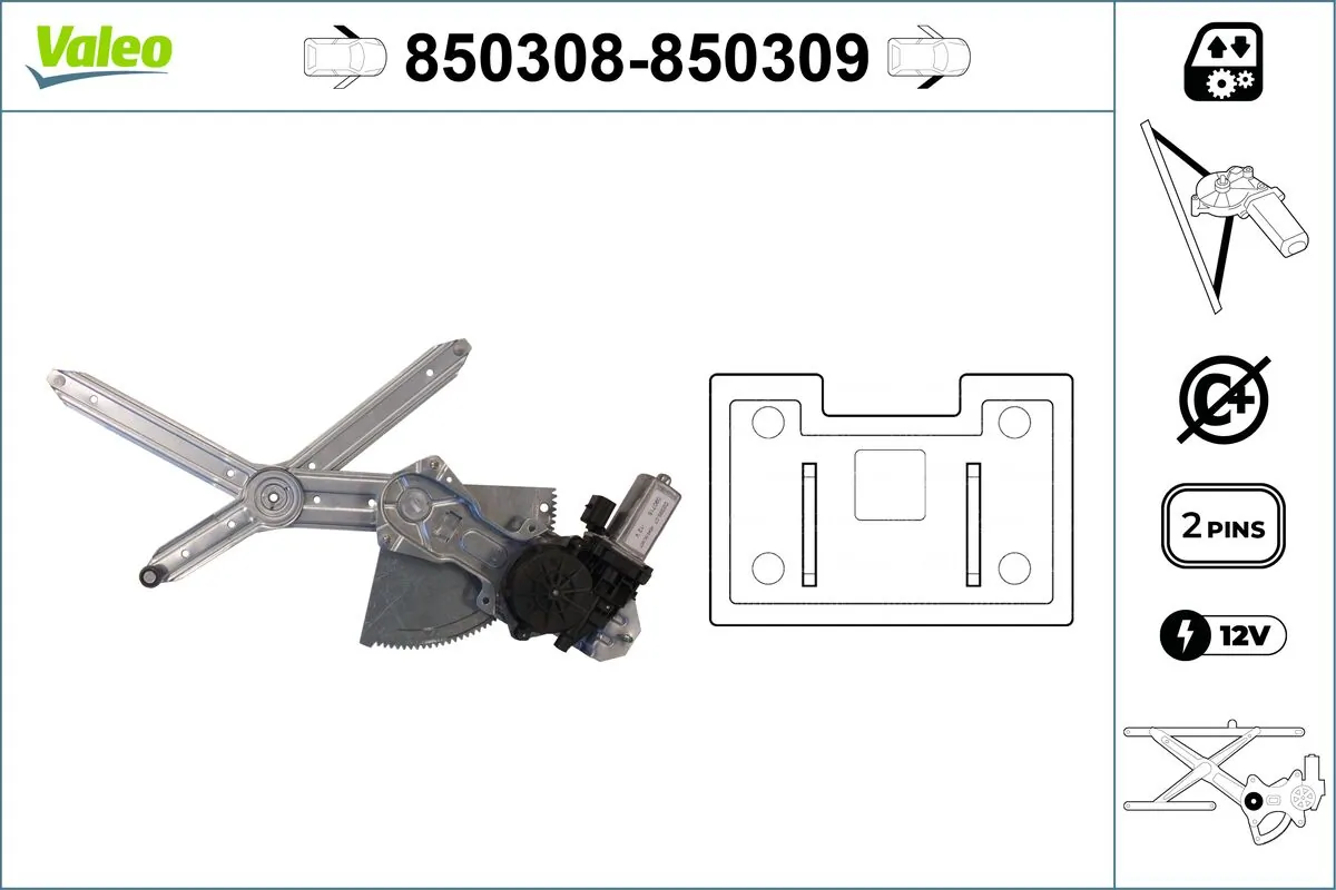 VALEO 850308 Window Regulator