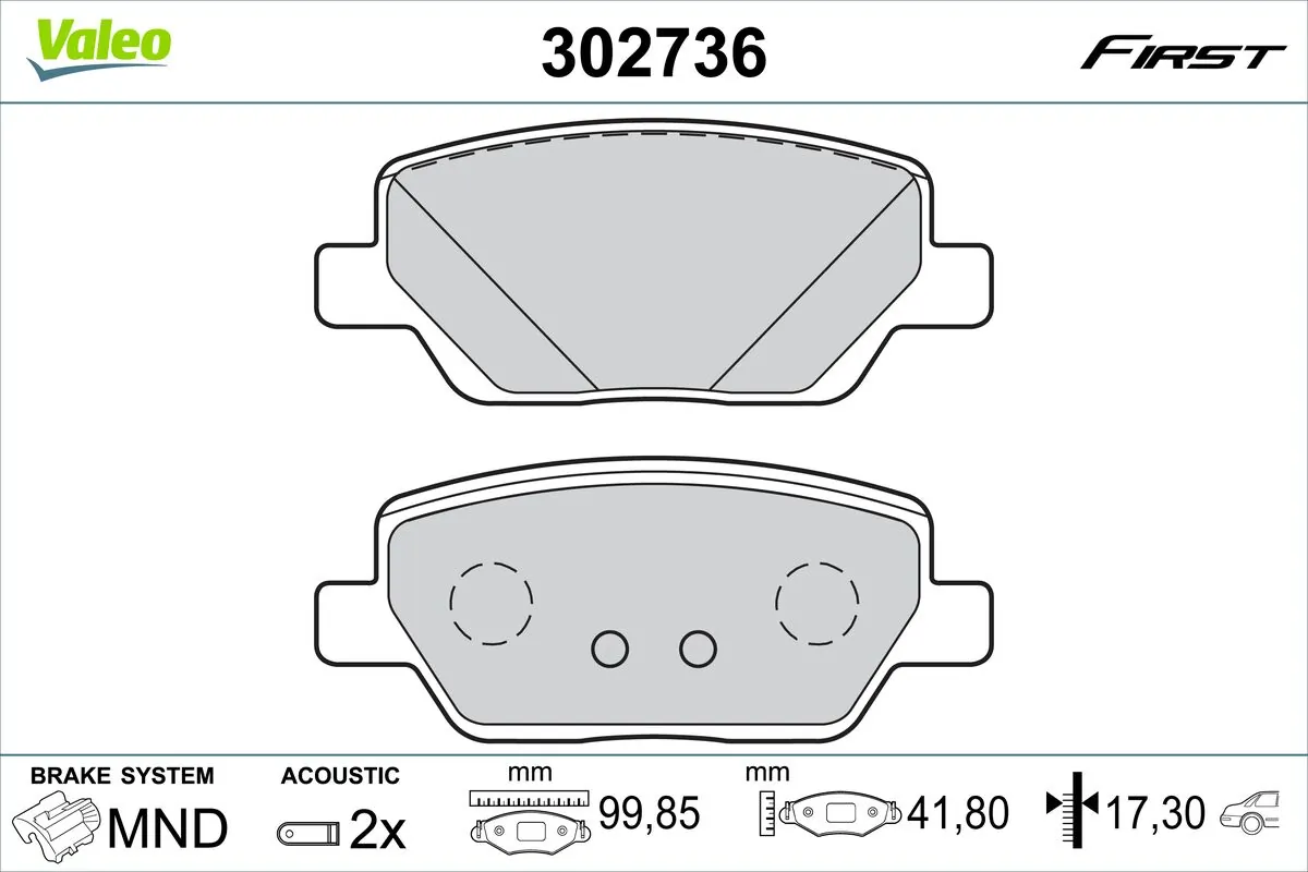 Brake Pad Set, disc brake FIRST 302736