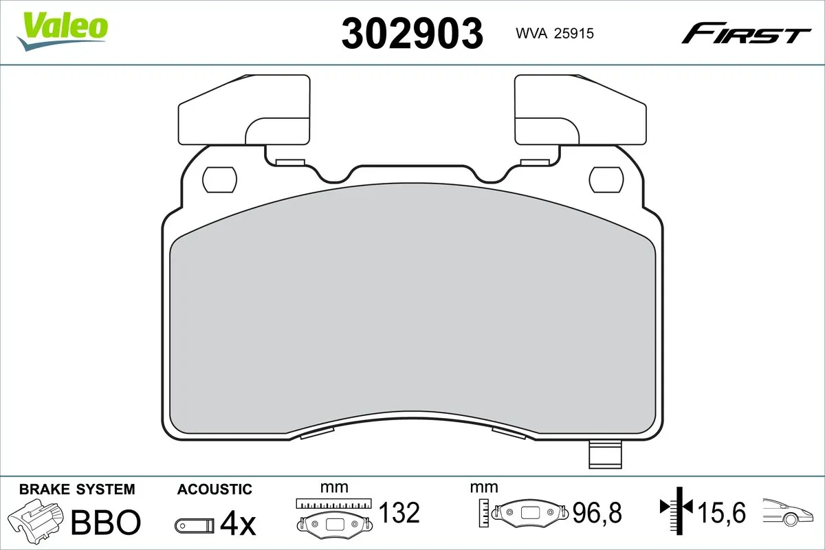 Brake Pad Set, disc brake FIRST 302903