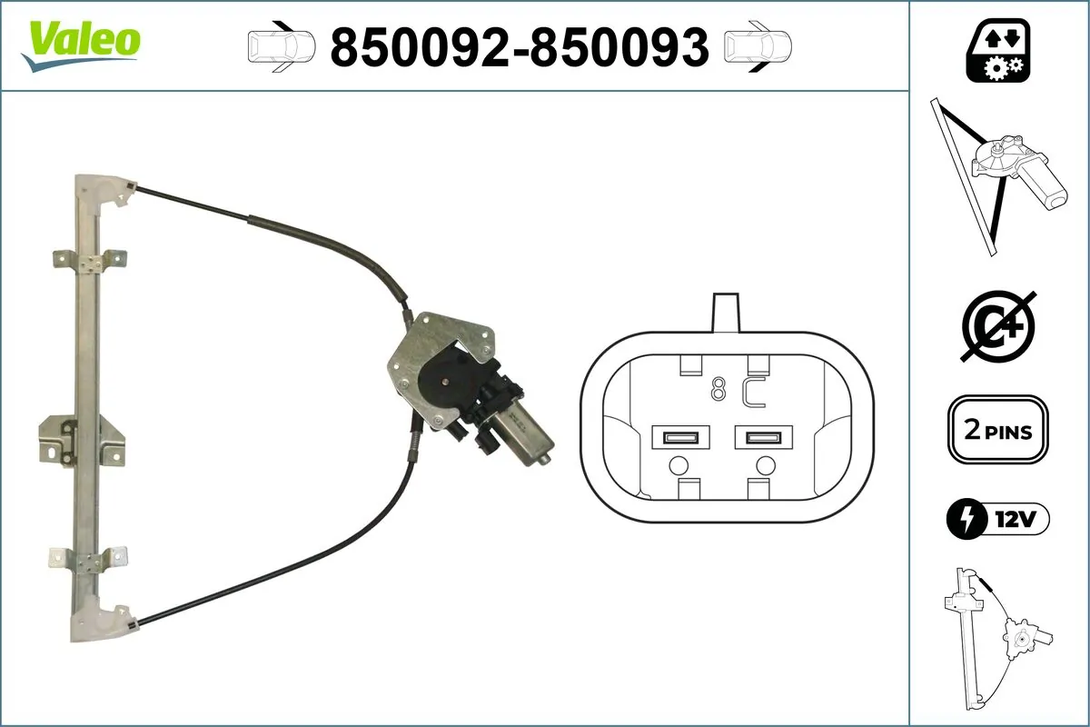 VALEO 850092 Window Regulator