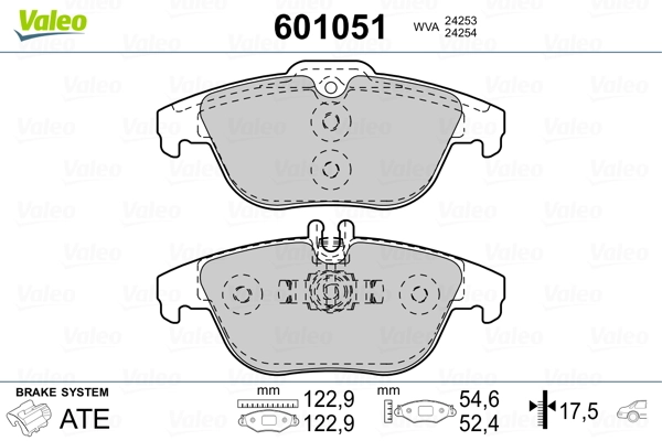 Brake Pad Set, disc brake 601051