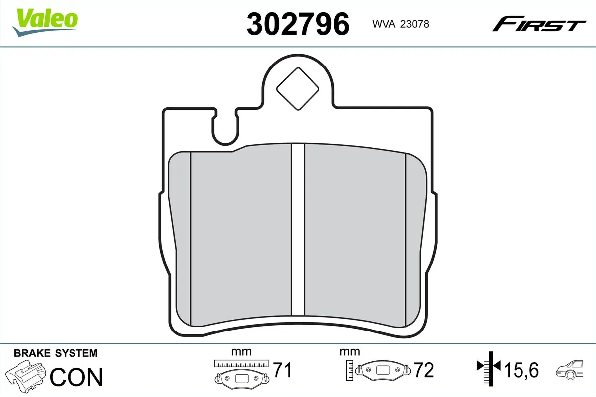 Brake Pad Set, disc brake FIRST 302796