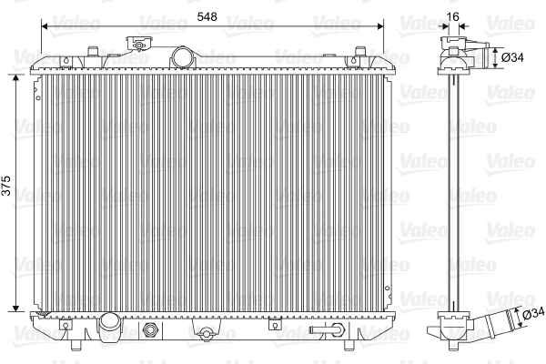 Radiator, engine cooling 701587