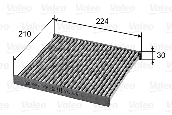 Filter, cabin air VALEO PROTECT 715756