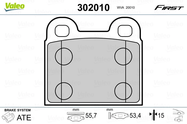 Brake Pad Set, disc brake FIRST 302010