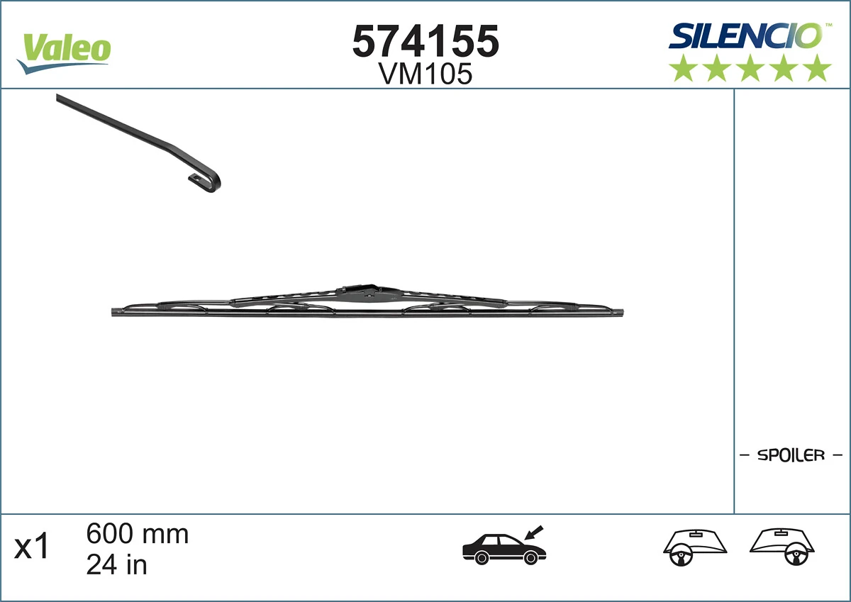 Wiper Blade SILENCIO CONVENTIONAL SINGLE 574155