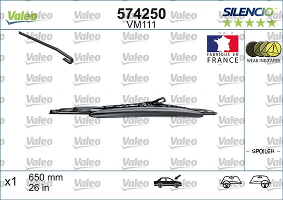 Wiper Blade SILENCIO CONVENTIONAL SINGLE 574250