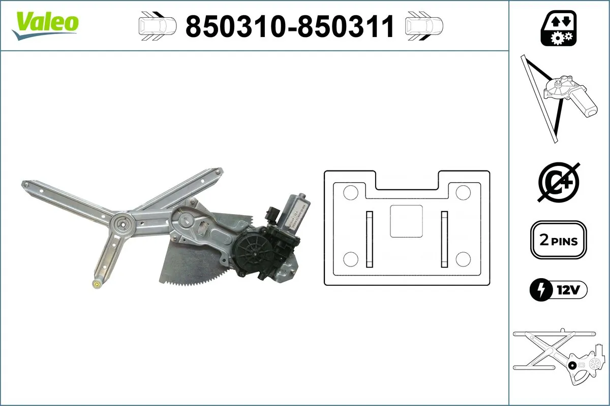 VALEO 850310 Window Regulator