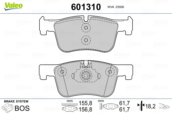 Brake Pad Set, disc brake 601310