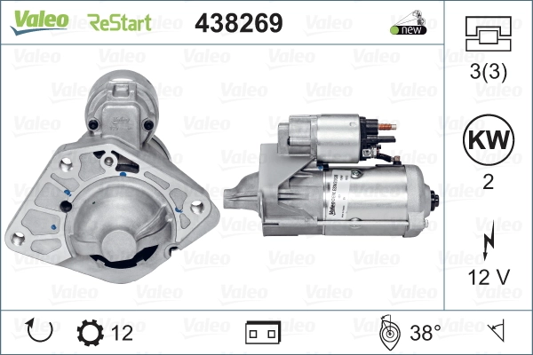 Starter VALEO ORIGINS STOP&START - NEW O.E. TECHNOLOGY 438269