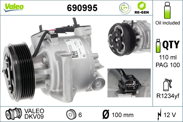VALEO 690995 Compressor, air conditioning