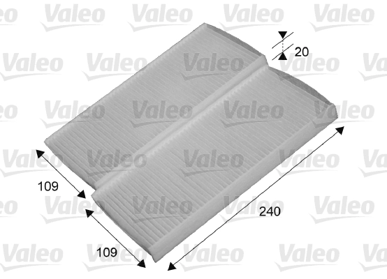 Filter, cabin air VALEO ESSENTIAL 715649